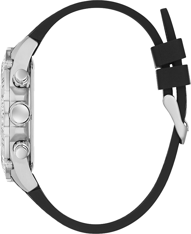 Montre Homme Guess GW0333G1 Cadran Squelette Multifonction Noir Bracelet Silicone vue 2