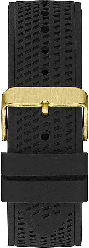 Montre Homme Guess GW0333G2 Boîtier Or, Cadran Squelette Noir, Bracelet Silicone vue 3