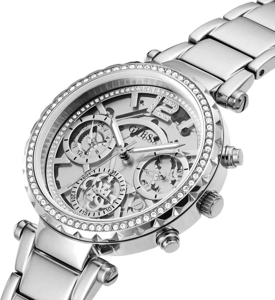 Montre Femme Guess GW0403L1 Solstice - Cadran Squelette Argent - Acier Inoxydable vue 2