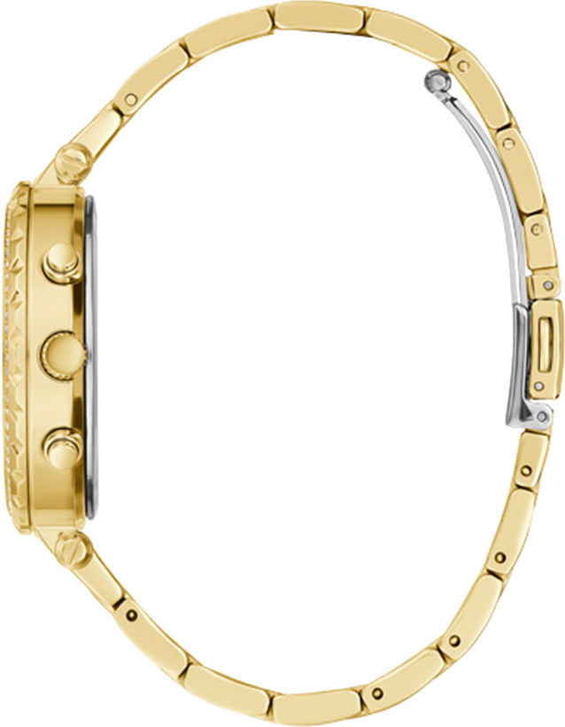 Montre Femme Guess Solstice GW0403L2 en Acier Doré avec Cadran Squelette vue 3