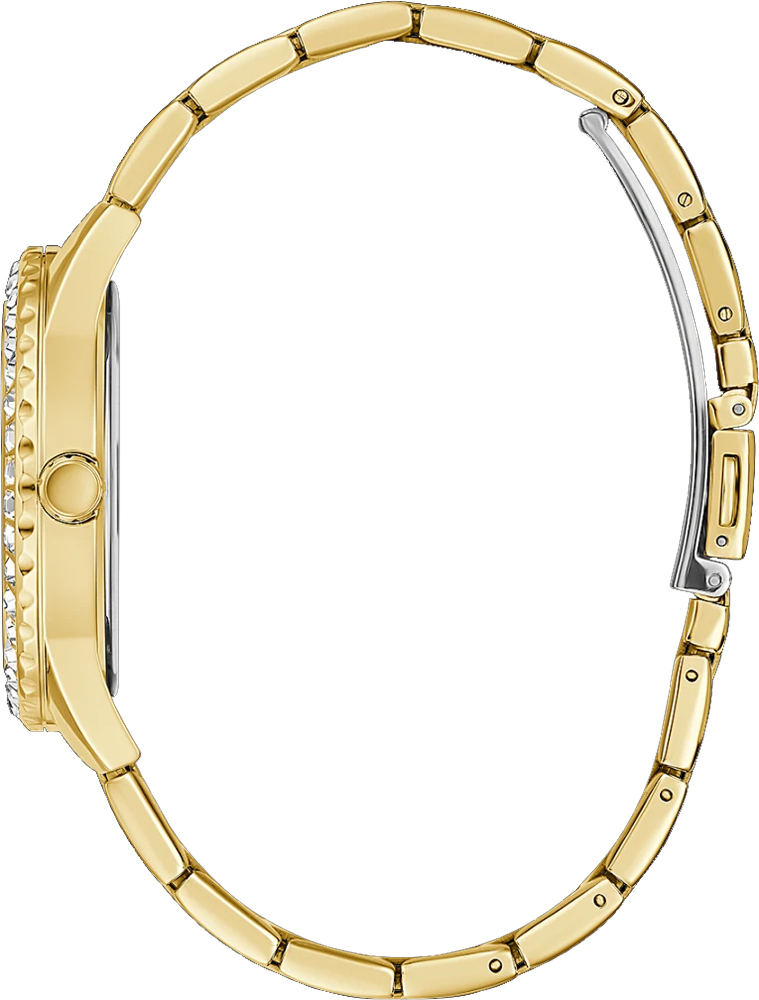 Montre Guess Femme GW0405L2 Cadran Pailleté Cristaux - Bracelet Acier Doré vue 3