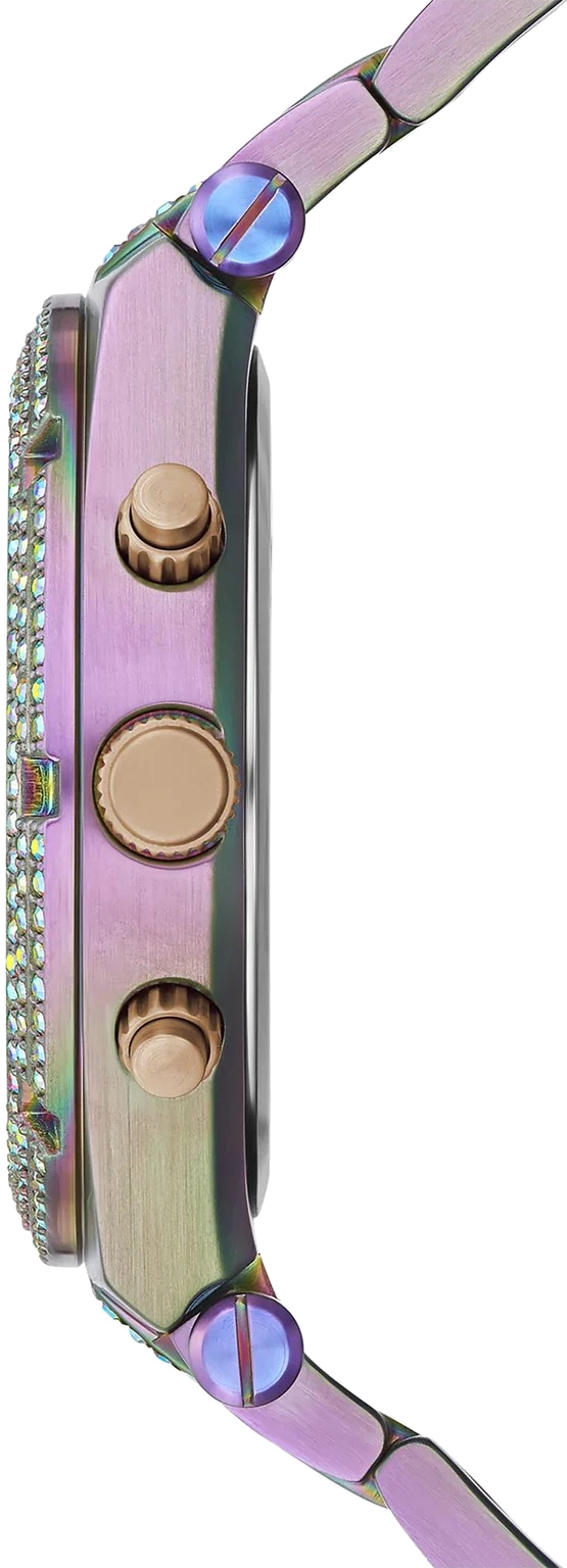 Montre Guess GW0440L3 Heiress Rainbow bracelet acier violet multicolore vue 3