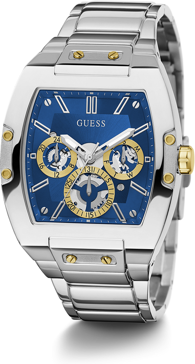 Montre Homme Guess Phoenix GW0456G5 - Cadran bleu, bracelet acier argent, multifonction vue 2