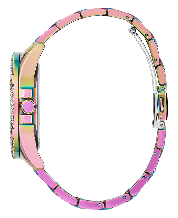 Montre Femme Guess Queen GW0464L4 en Acier Arc-en-ciel avec Cadran à Cristaux vue 3
