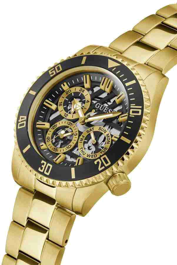 Montre Guess Axle GW0488G2 Homme en Acier Doré, Cadran Noir Multifonction vue 2