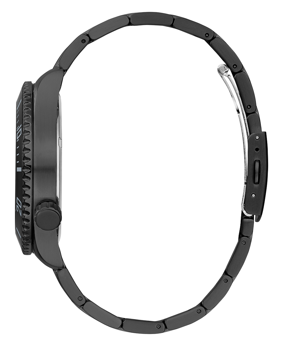 Montre Guess Axle GW0488G3 pour Homme - Boîtier et bracelet acier noir 45mm vue 4