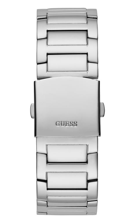 Montre Homme Guess King GW0497G1, boîtier acier argent orné de strass, bracelet acier vue 4