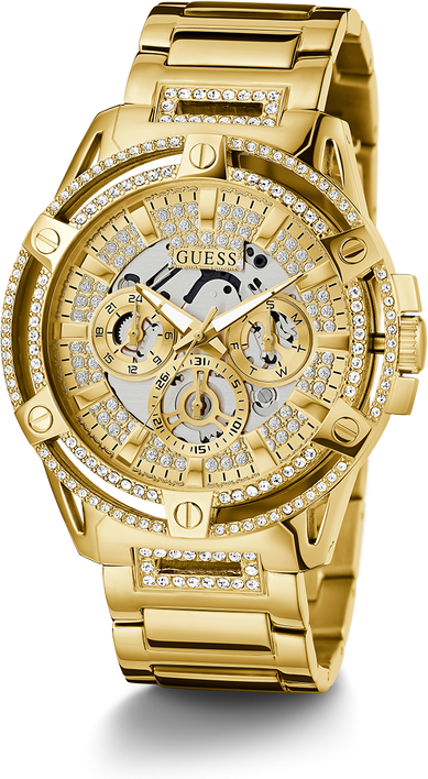 Montre Homme Guess GW0497G2 King en acier doré et strass vue 3