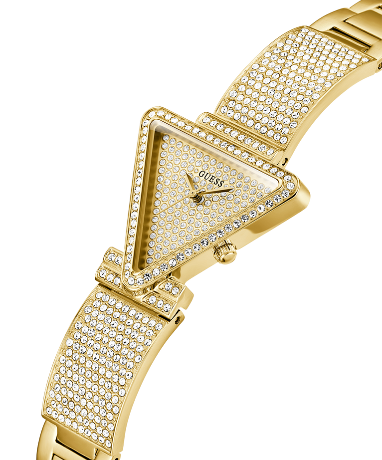 Montre Femme Guess GW0644L2 Fame Acier Doré Boîtier Triangle et Cristaux vue 2