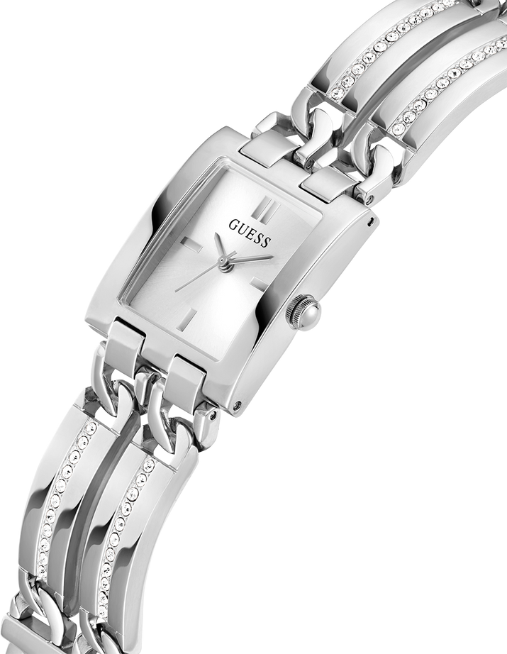 Montre Femme Guess GW0668L1 Boîtier Carré Acier Argenté avec Cristaux vue 2