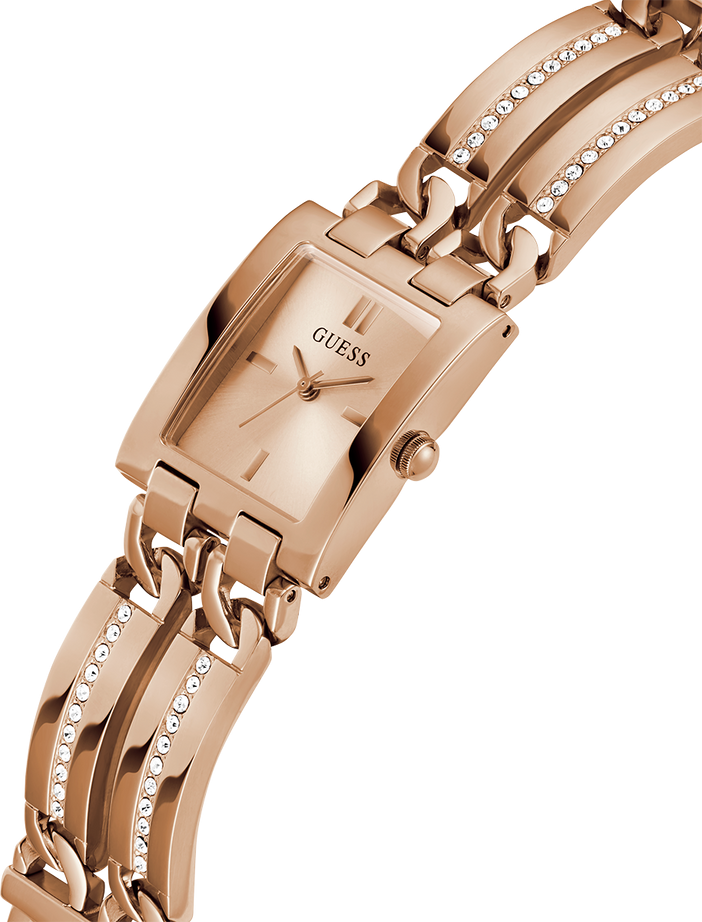 Montre Femme Guess GW0668L3 Acier Rose Gold et Cristaux Boîtier Carré vue 2