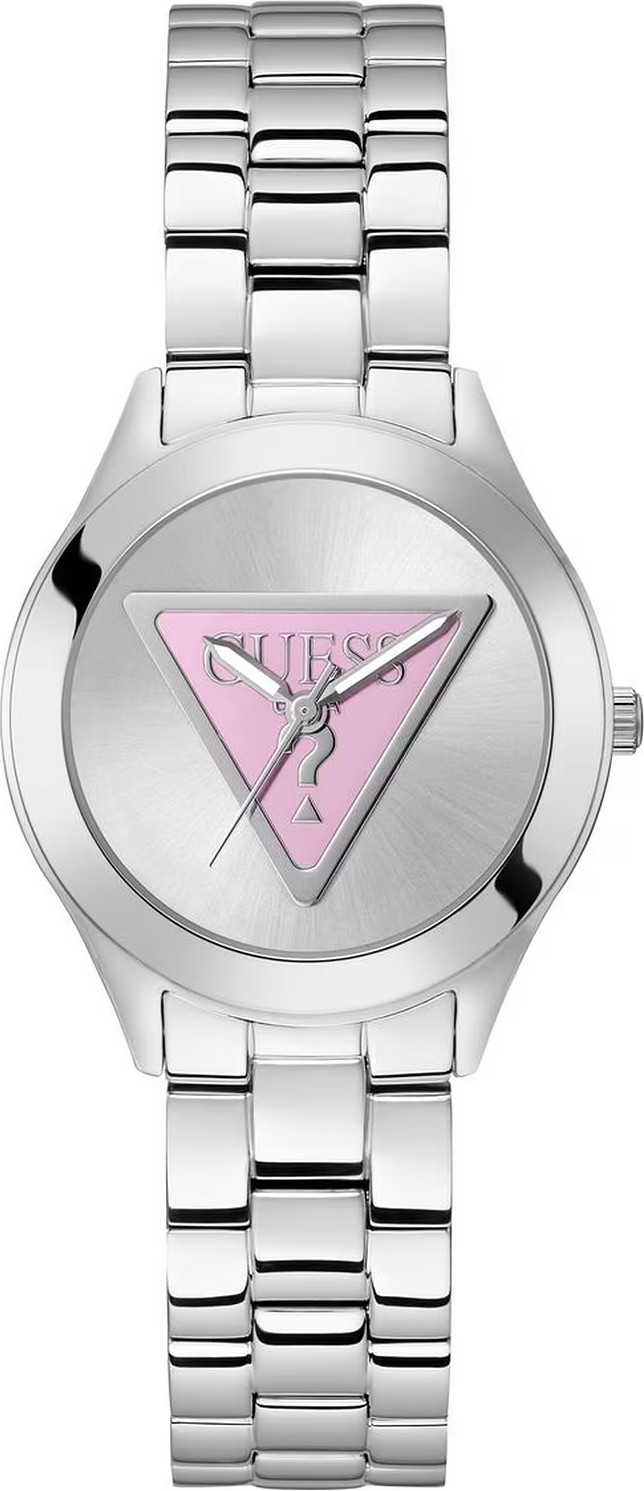 Montre Femme Guess GW0675L1 Acier Argenté Cadran Logo Triangle Rose