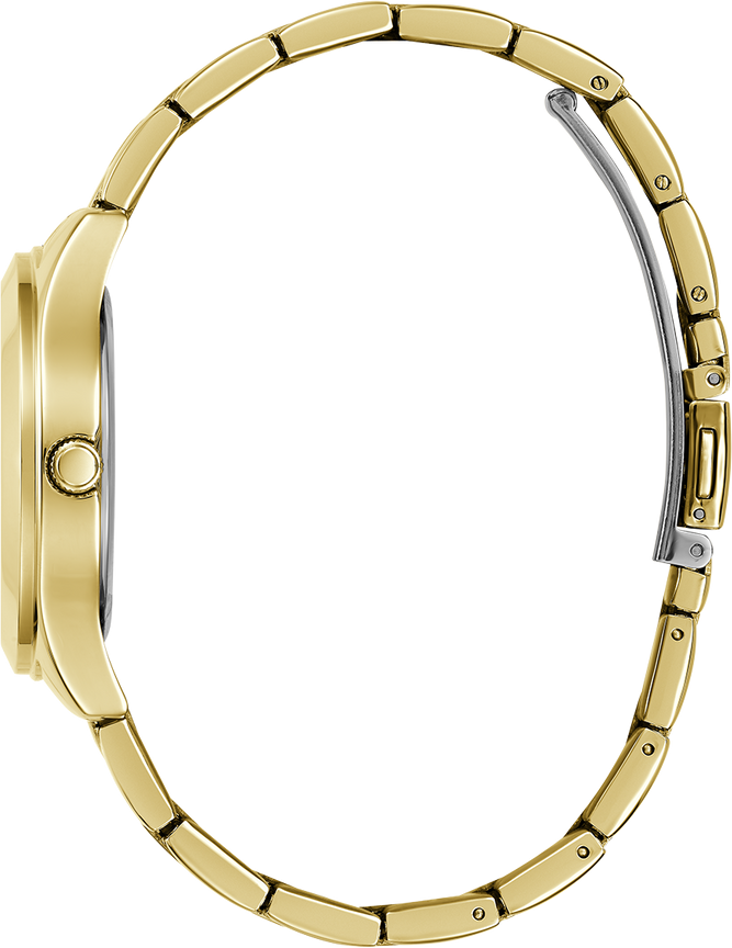 Montre Femme Guess GW0675L2 en Acier Doré PVD avec Cadran Logo Triangle Noir vue 3