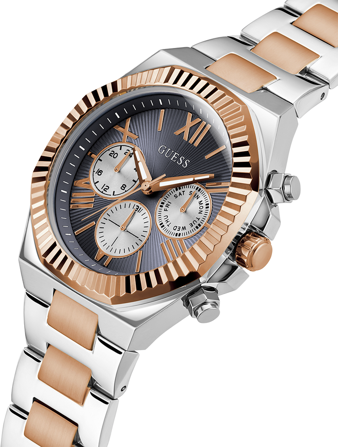 Montre Guess Homme GW0703G4 Equity Acier Bicolore Argent/Or Rose, Cadran Anthracite vue 2