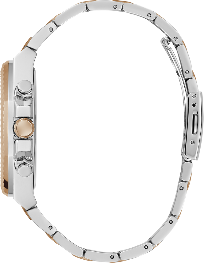 Montre Guess Homme GW0703G4 Equity Acier Bicolore Argent/Or Rose, Cadran Anthracite vue 3