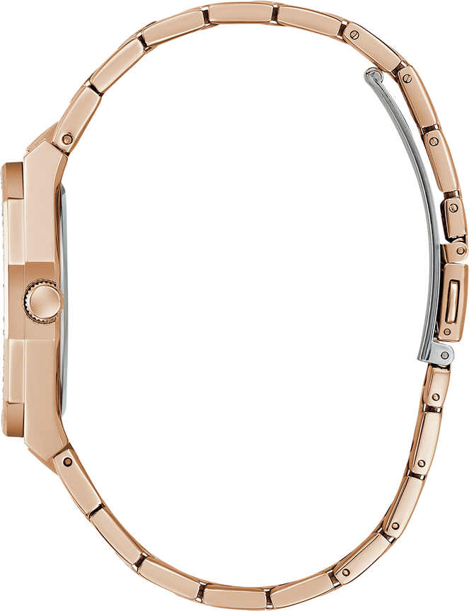 Montre Femme Guess Desire GW0770L3 - Cadran Rouge Bordeaux Nacré, Bracelet Acier Or Rose vue 2