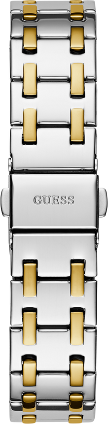 Montre Femme Guess GW0770L4 en Acier Bicolore Argent/Or, Cadran Noir Guilloché vue 4