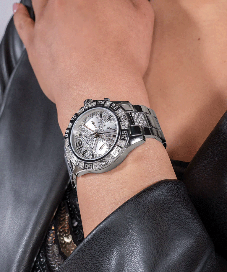 Montre Femme Guess Majesty GW0771L1 Acier Argenté et Cristaux Scintillants vue 5