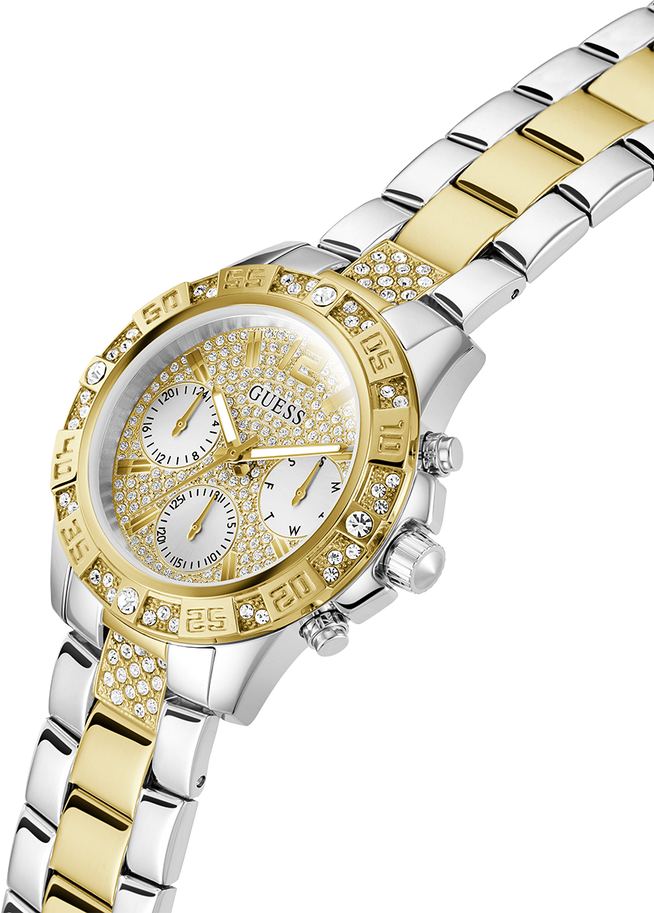 Montre Femme Guess Majesty GW0771L3 Acier Bicolore et Cristaux vue 2