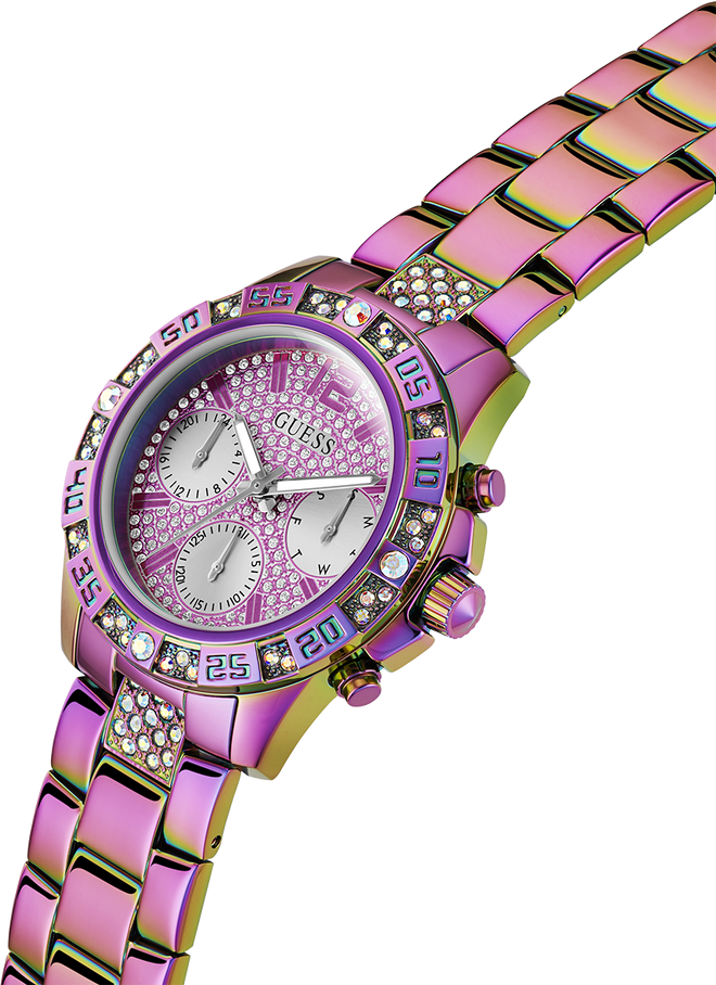 Montre Femme Guess Majesty GW0771L4 Acier Arc-en-ciel et Cristaux vue 2