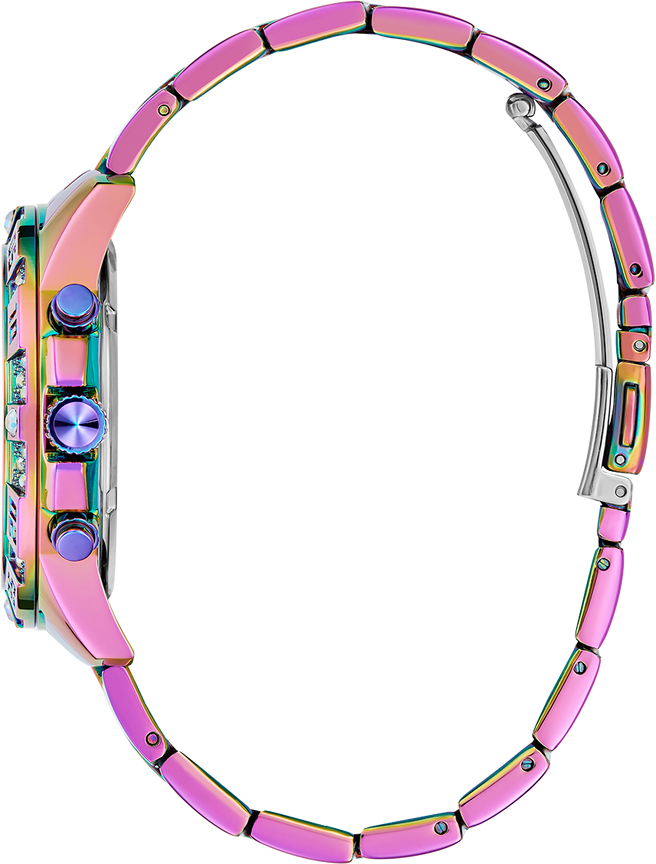 Montre Femme Guess Majesty GW0771L4 Acier Arc-en-ciel et Cristaux vue 3