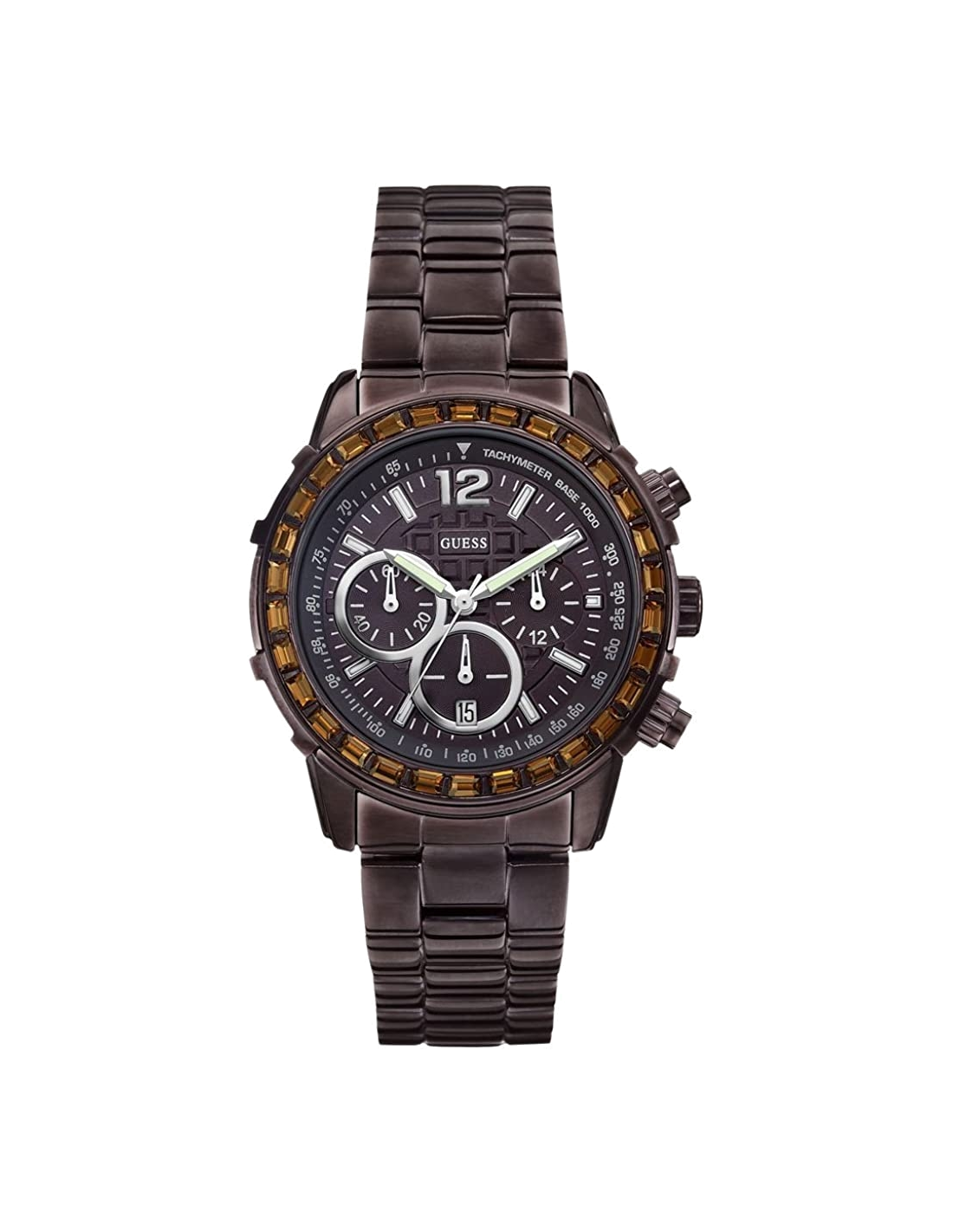 Montre Femme Guess W0016L4 Chronographe Cadran et Bracelet Marron Acier