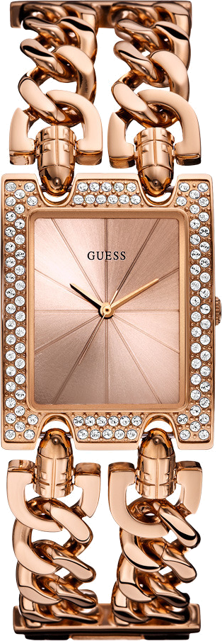 Montre Femme Guess W0072L3 - Cadran et Bracelet Double Chaîne en Acier Or Rose