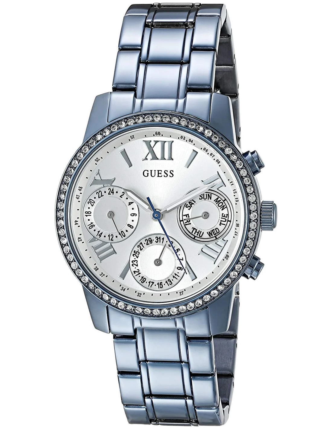 Montre Femme Guess W0623L4 Sunrise Bleue à Finition Polie
