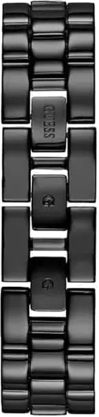 Montre Guess Femme W0638L5 - Boîtier Or Rose, Cadran Noir, Bracelet Maille Milanaise - Quartz vue 3