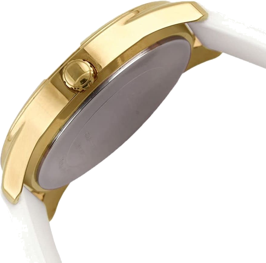 Montre Guess W0911L7 pour Femme - Cadran Doré et Bracelet Silicone Blanc vue 2