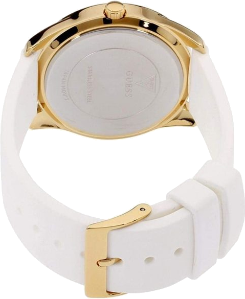 Montre Guess W0911L7 pour Femme - Cadran Doré et Bracelet Silicone Blanc vue 3