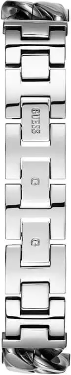 Montre Femme Guess Vanity W1029L1 - Boîtier carré acier argenté, cadran blanc vue 2