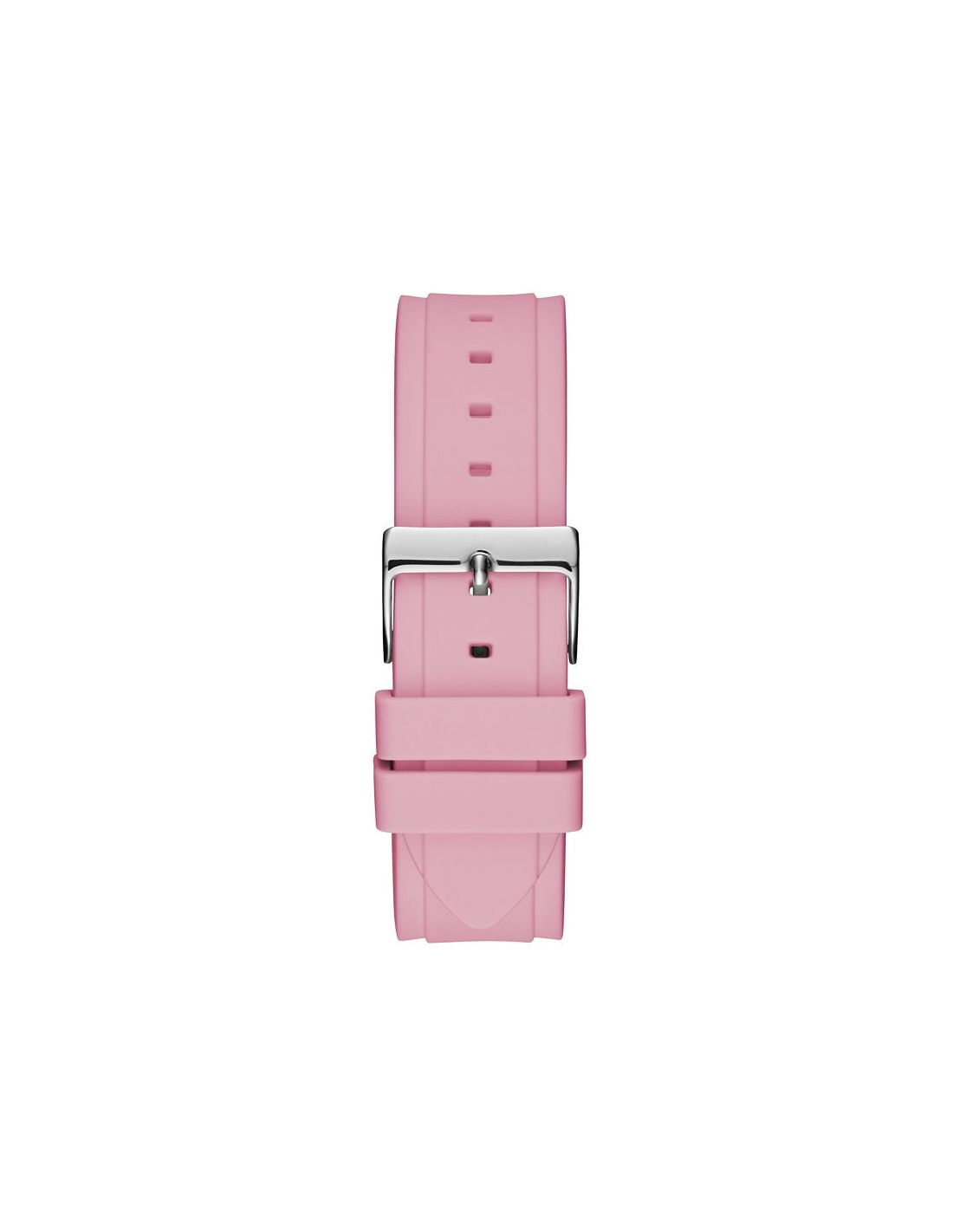 Montre Femme Guess Zena W1094L4 - Boîtier Bicolore Argent/Rose & Bracelet Silicone Rose vue 3