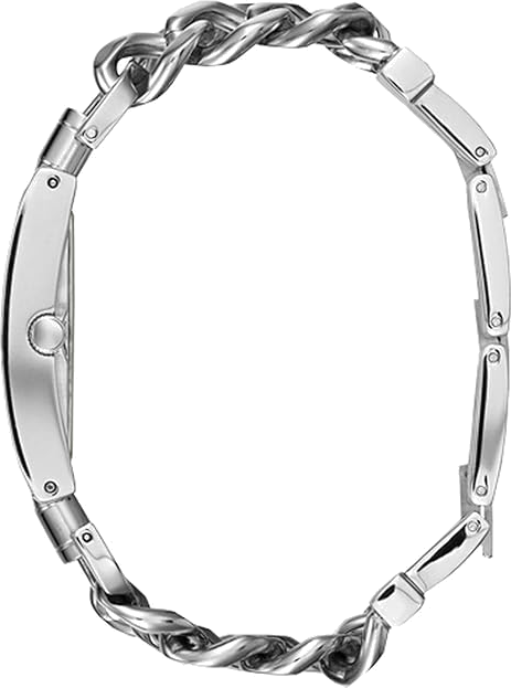 Montre Femme Guess W1117L1 Heavy Metal - Cadran et bracelet chaîne en acier argenté vue 3
