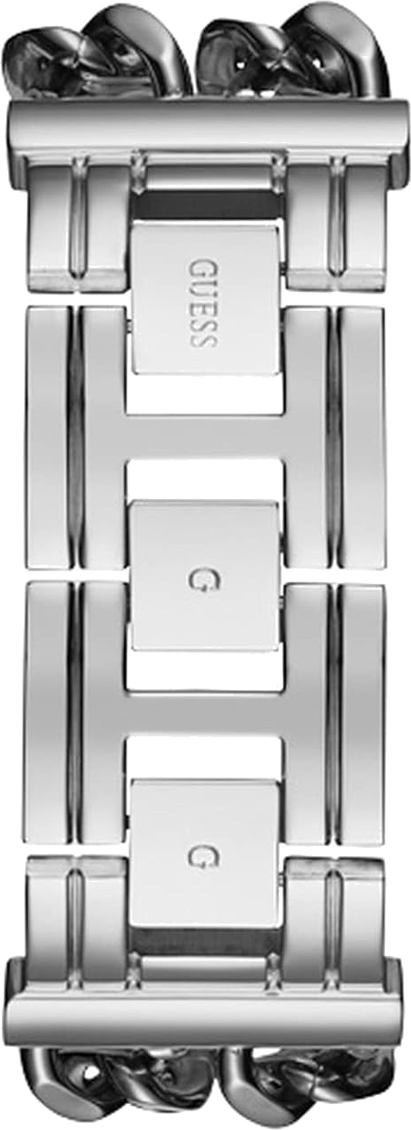 Montre Femme Guess W1117L1 Heavy Metal - Cadran et bracelet chaîne en acier argenté vue 4