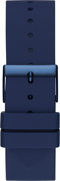 Montre Homme Guess W1132G4 - Boîtier bleu orné de strass, bracelet silicone bleu vue 3