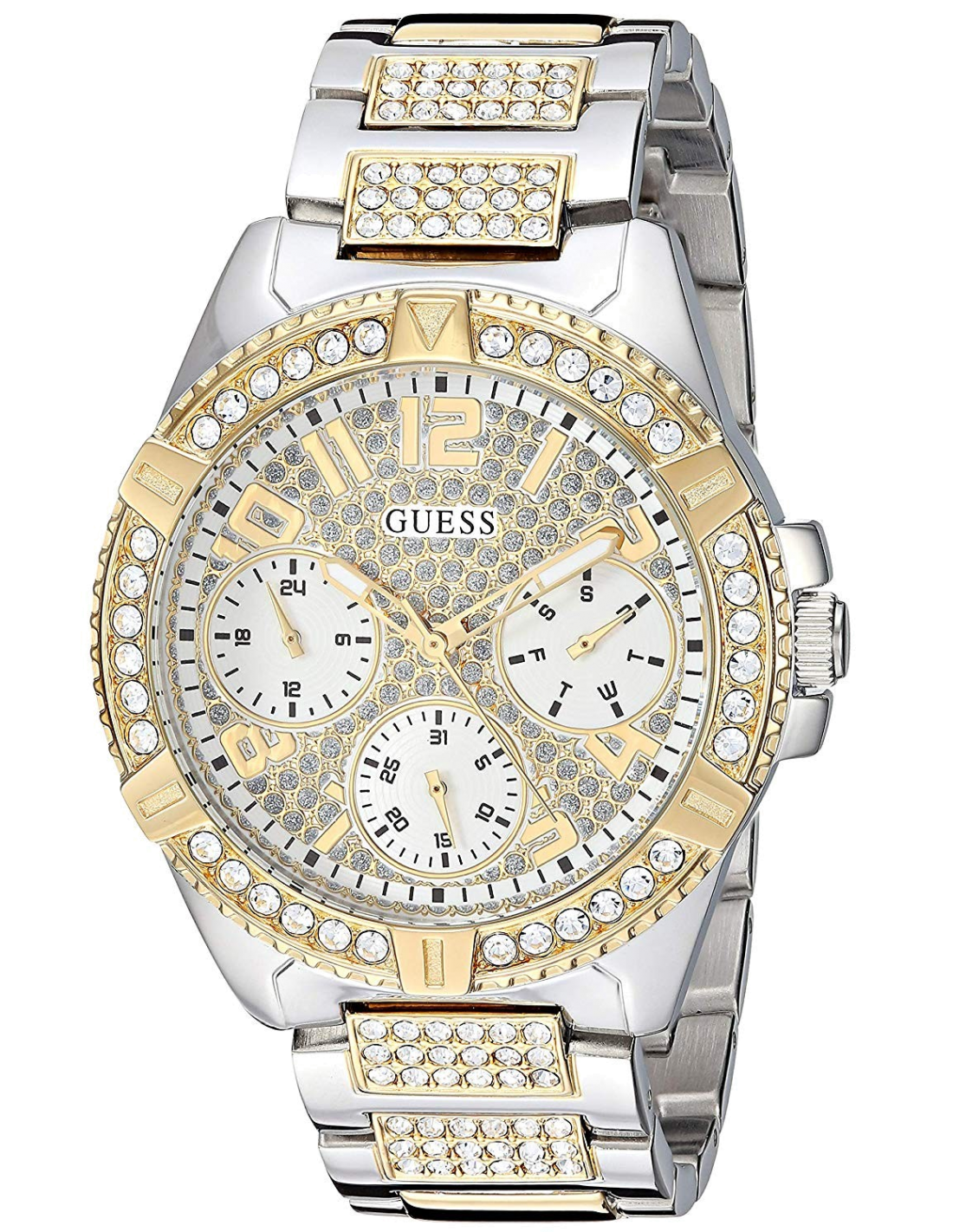 Montre Femme Guess W1156L5 Lady Frontier en Acier Argenté avec Cristaux