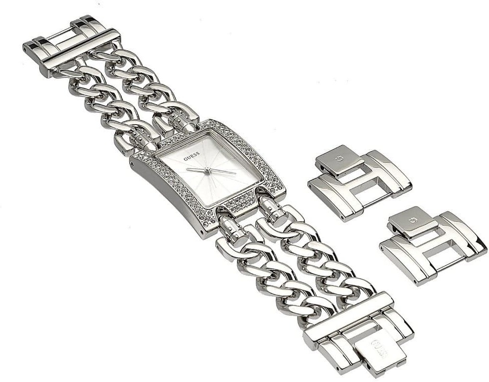 Montre Femme Guess Heavy Metal W95088L1 en Acier Argenté avec Strass vue 2