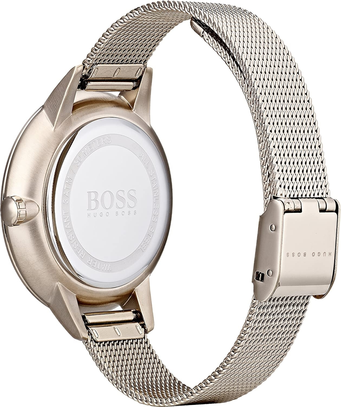 Montre Hugo Boss Symphony 1502424 pour Femme, Cadran Noir, Boîtier et Bracelet Acier Or Rose vue 4