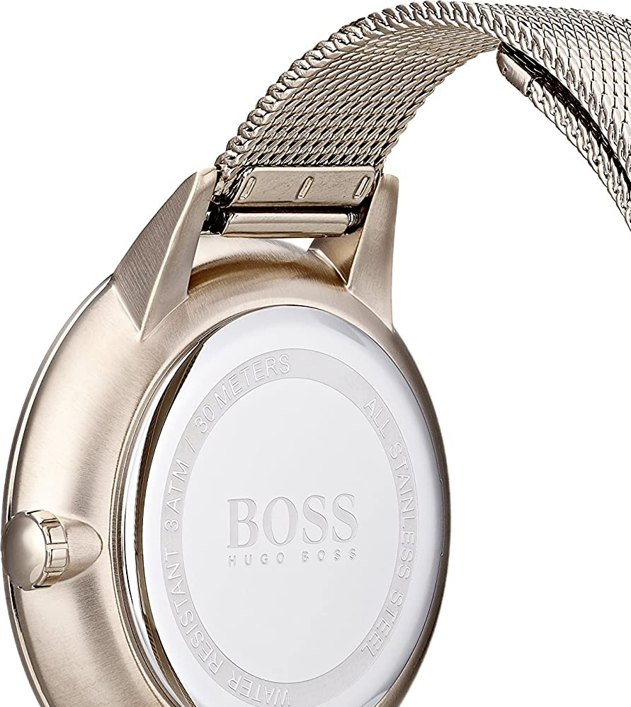Montre Hugo Boss Symphony 1502424 pour Femme, Cadran Noir, Boîtier et Bracelet Acier Or Rose vue 5