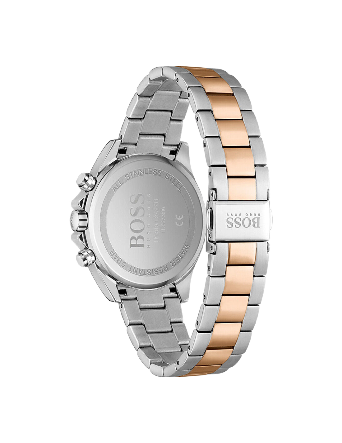 Montre Hugo Boss Sport Lux 1502617 Femme - Cadran Marron Soleillé, Bracelet Acier Bicolore Argent/Or Rose vue 3
