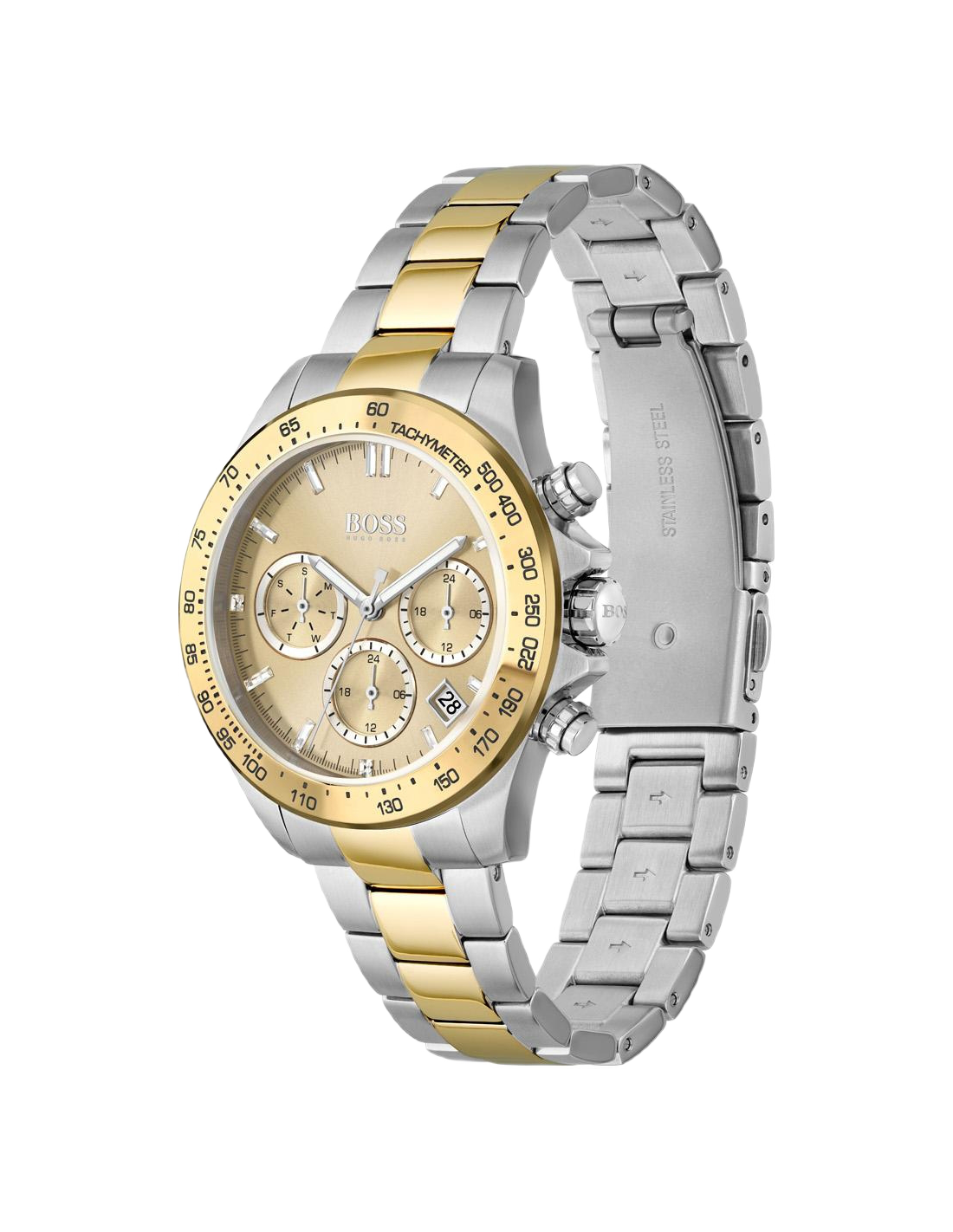 Montre Hugo Boss 1502618 Sport Lux Novia Chronographe Bicolore Argent et Or vue 2