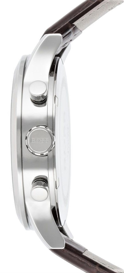 Montre Homme Hugo Boss Sport 1512447 Cadran Blanc Bracelet Cuir Marron vue 2