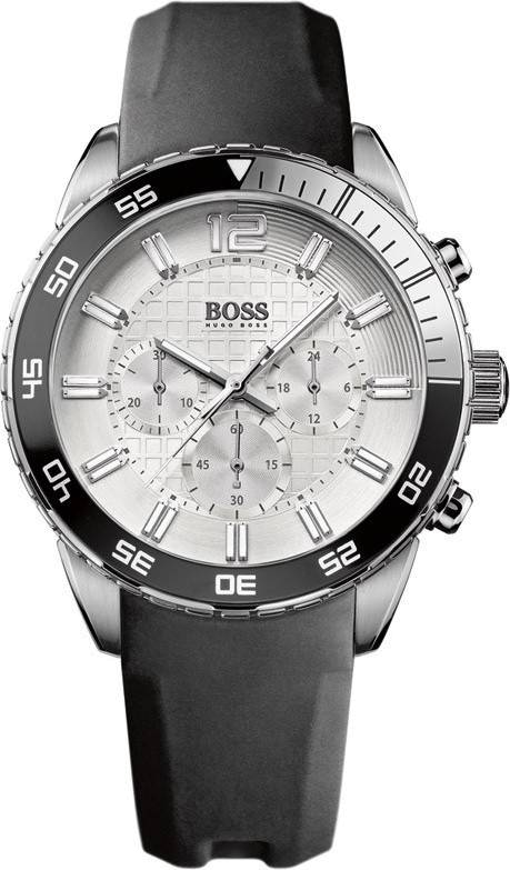 Montre Homme Hugo Boss Iconic 1512805 - Boîtier Acier Noir 44mm, Bracelet Caoutchouc