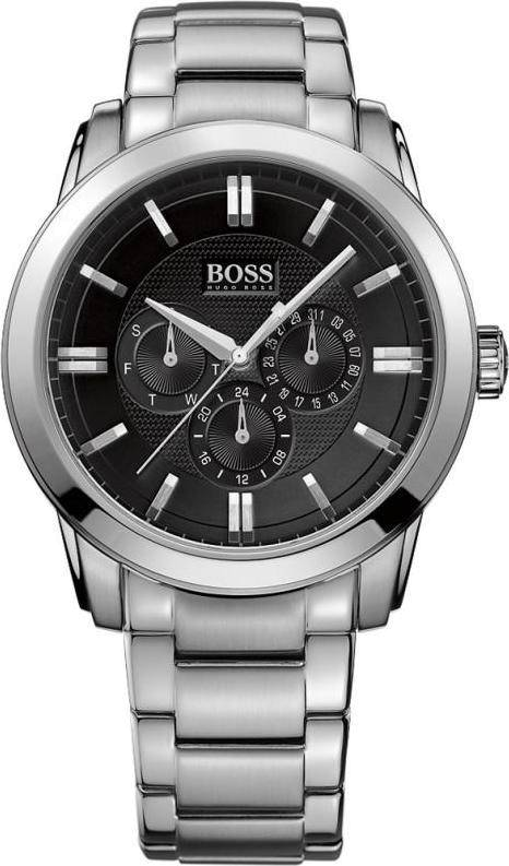 Montre Homme Hugo Boss 1512893 Cadran Noir Acier Argenté