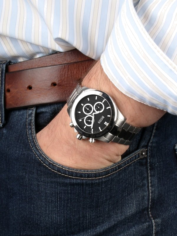 Montre Homme Hugo Boss Sport Ikon 1512965 Cadran Noir Acier Inoxydable vue 3