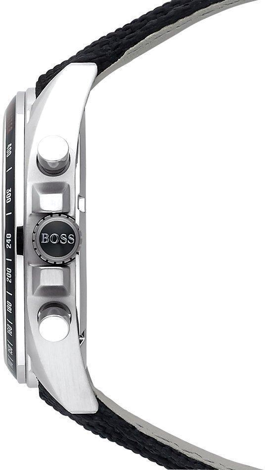 Montre Homme Hugo Boss 1513087 Chronographe Acier & Bracelet Nylon Noir vue 2