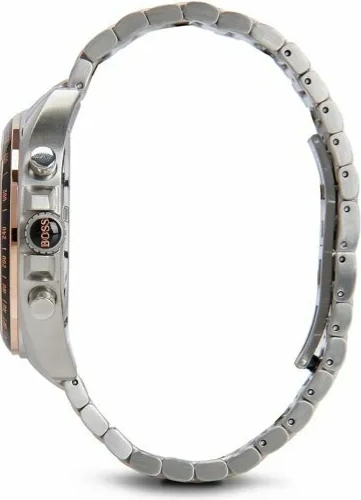 Montre Homme Hugo Boss 1513094 Cadran Noir Acier, Détails Or Rose vue 2