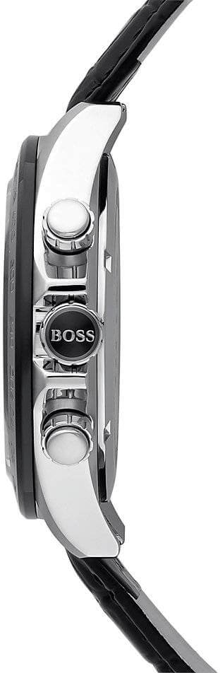 Montre Homme Hugo Boss 1513177 Chronographe Cadran Noir Bracelet Cuir vue 2