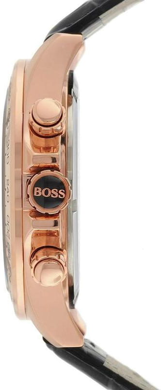 Montre Homme Hugo Boss Ikon 1513179 Chronomètre Cadran Noir Bracelet Cuir vue 2